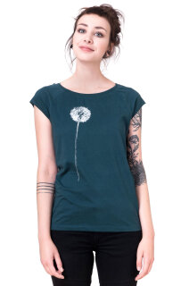 Frauenshirt Pusteblume dunkelgrün
