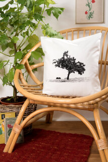 Kissenbezug Apfelbaum weiß 40*40