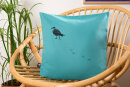 Bio-Kissenbezug Möwe türkis 40x40 cm