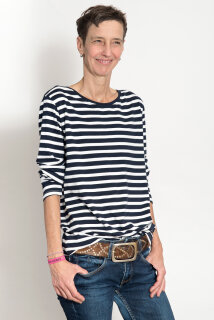 Gestreiftes Basic-Longsleeve aus Fair-Trade-Bio-Baumwolle S