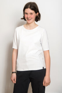 Frauen T-Shirt halblange Ärmel weiß