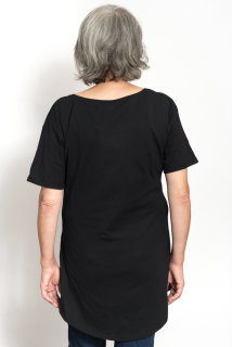 Schwarzes Half-Sleeve-Shirt