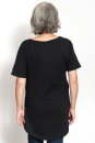 Frauen T-Shirt Half Sleeve Black L
