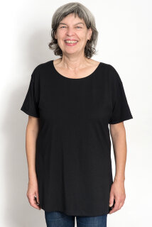 Frauen T-Shirt Half Sleeve Black XL