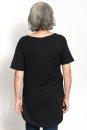Frauen T-Shirt Half Sleeve Black XL