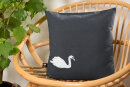 Bio-Kissenbezug Schwan anthrazit 40*40