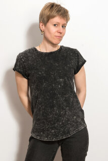 EP Women Rolled Up Sleeve acid black
