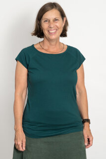 Fairtrade-Bio-Frauenshirt Cap Sleeve 2.0 Deep Teal