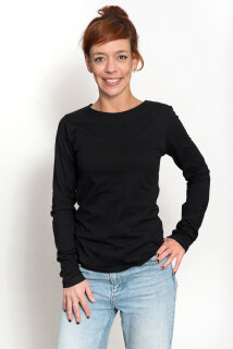 Basic-Longsleeve aus Fairtrade-Bio-Baumwolle schwarz S