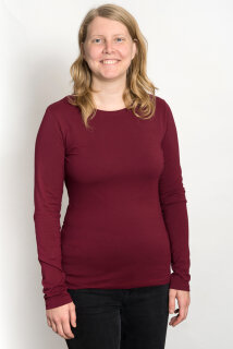 Basic-Longsleeve aus Fairtrade-Bio-Baumwolle bordeaux M