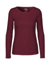 Basic-Longsleeve aus Fairtrade-Bio-Baumwolle bordeaux M