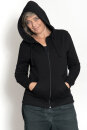 Frauen-Zip-Hoody aus fair gehandelter Biobaumwolle schwarz