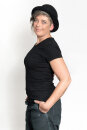 Klassisches Fairtrade-Bio-Frauenshirt schwarz XS