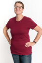 Klassisches Fairtrade-Bio-Frauenshirt in bordeaux