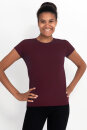 Klassisches Fairtrade-Bio-Frauenshirt in bordeaux