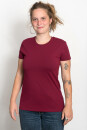 Klassisches Fairtrade-Bio-Frauenshirt in bordeaux S