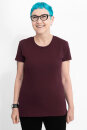 Klassisches Fairtrade-Bio-Frauenshirt in bordeaux S