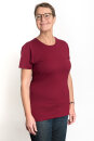 Klassisches Fairtrade-Bio-Frauenshirt in bordeaux L