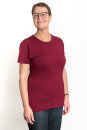 Klassisches Fairtrade-Bio-Frauenshirt in bordeaux XL