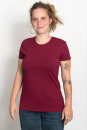 Klassisches Fairtrade-Bio-Frauenshirt in bordeaux XL