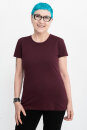Klassisches Fairtrade-Bio-Frauenshirt in bordeaux XL