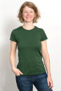Klassisches Fairtrade-Bio-Frauenshirt in Dunkelgrün M