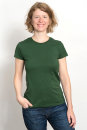 Klassisches Fairtrade-Bio-Frauenshirt in Dunkelgrün XL