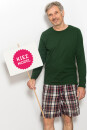 Männer Longsleeve bottle green L