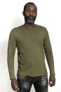 Männer Basic-Longsleeve olivgrün L