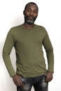 Männer Basic-Longsleeve olivgrün L