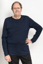 Männer Basic-Longsleeve navy M