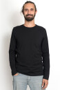 Männer Basic-Longsleeve schwarz M