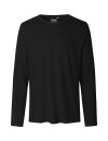 Männer Basic-Longsleeve schwarz M