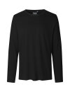 Männer Basic-Longsleeve schwarz S