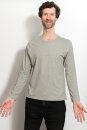 Männer Basic-Longsleeve hellgrau meliert