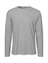 Männer Basic-Longsleeve hellgrau meliert