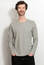 Männer Basic-Longsleeve hellgrau meliert M