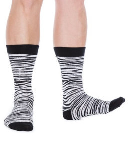 Socken Björk mit Zebramuster 43-46