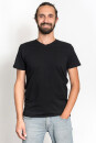 Männer-Fit-T-Shirt mit V-Ausschnitt schwarz L