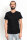 Männer-Fit-T-Shirt mit V-Ausschnitt schwarz L