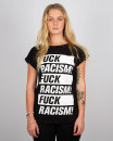 Frauenshirt Visby Fuck Racism black M