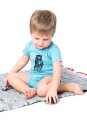 Babybody Eule Hellblau