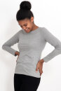 Basic-Longsleeve aus Fairtrade-Bio-Baumwolle graumeliert