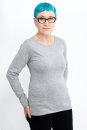 Basic-Longsleeve aus Fairtrade-Bio-Baumwolle graumeliert