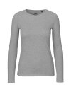 Basic-Longsleeve aus Fairtrade-Bio-Baumwolle graumeliert M