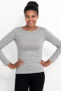 Basic-Longsleeve graumeliert M