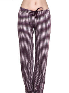 Damen Jacquardhose aubergine L