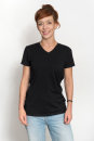 Fairtrade-Bio-Frauenshirt mit V-Ausschnitt schwarz