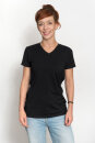 Frauen V-Neck T-Shirt black L