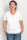 Fairtrade-Bio-Frauenshirt mit V-Ausschnitt weiß